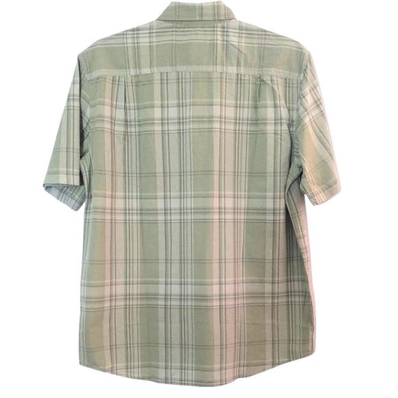 New CARHARTT Loose Fit Midweight Short Sleeve 100% Cotton Plaid Shirt MEDIUM - Picture 2 of 3